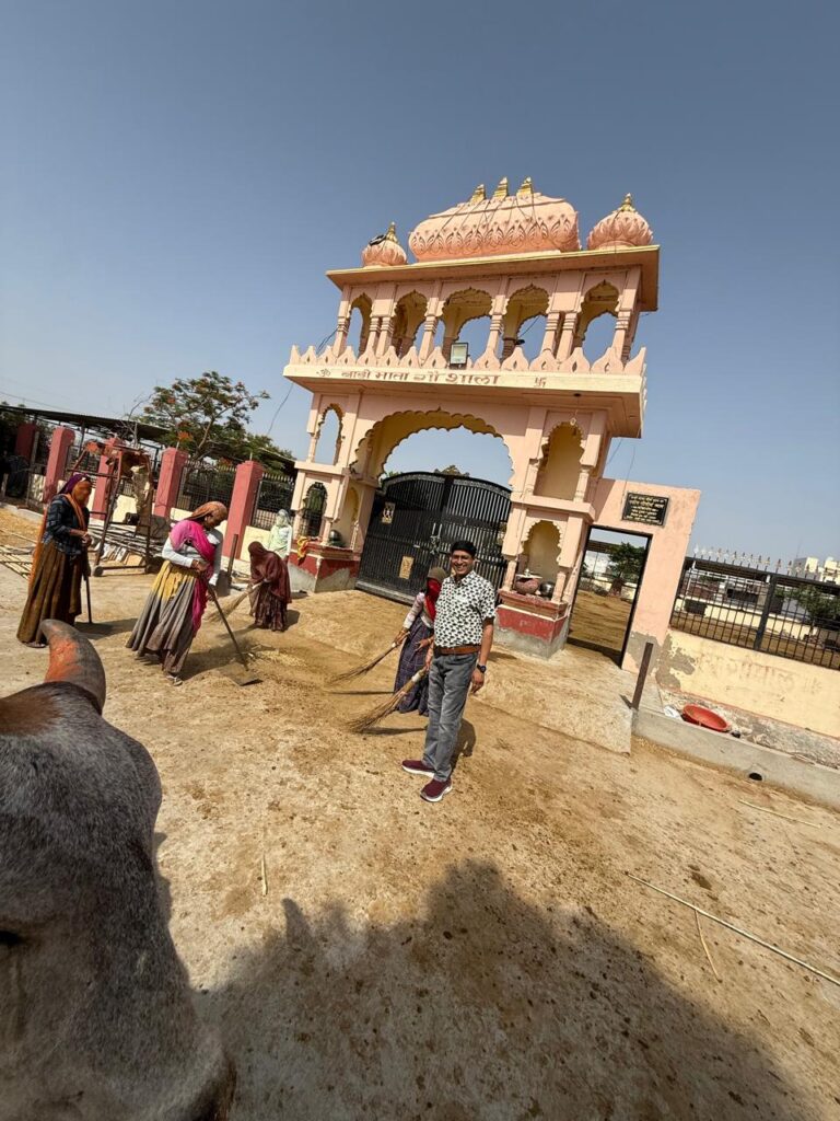 Cleanliness drive in Badi Mata Gaushala