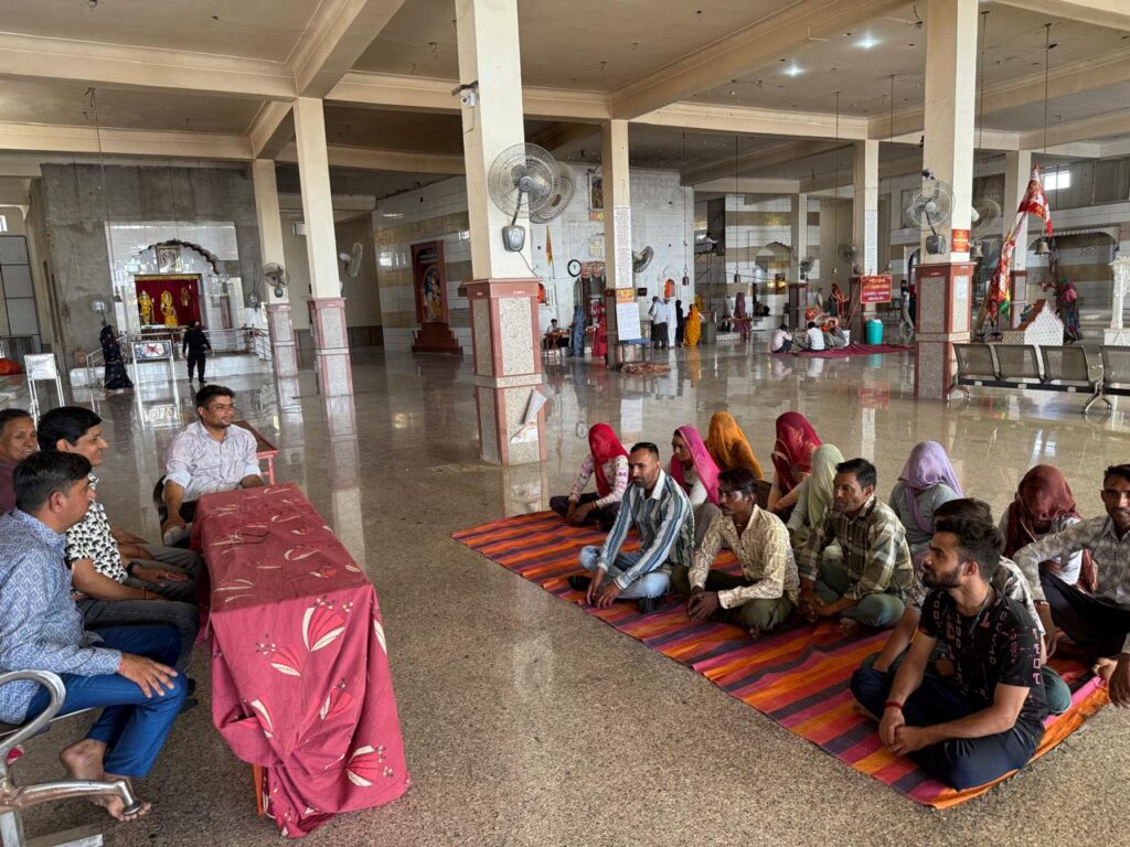 cleanliness campaign at bari mata temple bijaingar
